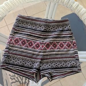 Studded rhinestone shorts